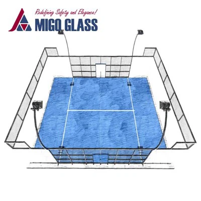 Solutions de verre Padel Court personnalisé